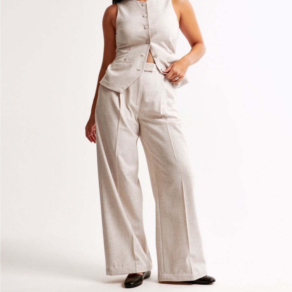 Abercrombie Fitch Harper tailored ultra wide curve love pants 30S